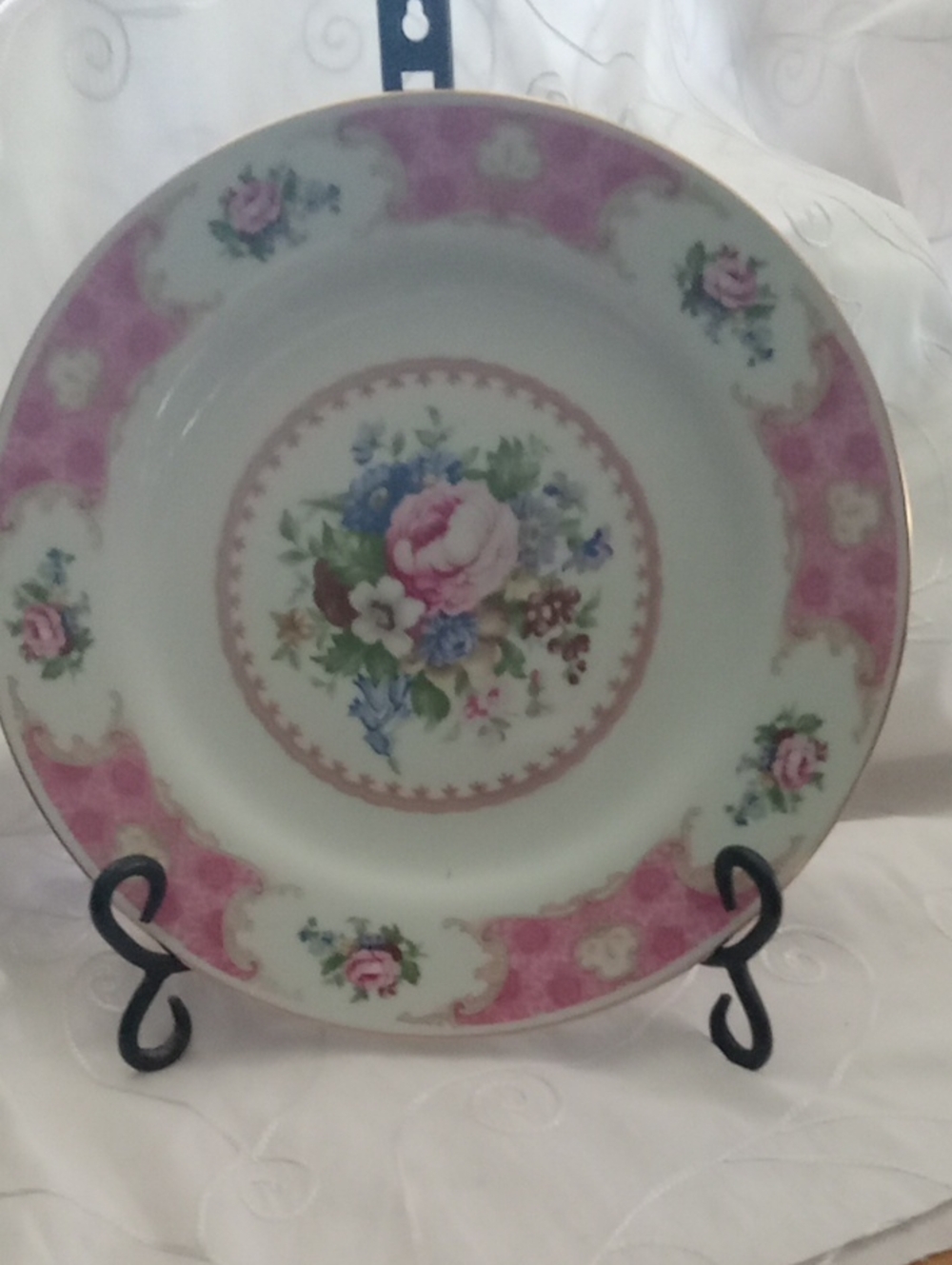 Vintage Remington China Flower Design Dinner Plate